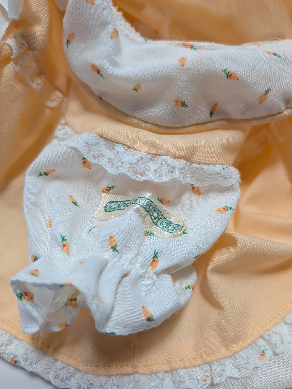 Vtg Cabbage Patch Kids Doll Clothes PreemieDress&Bloomers 8A(P) PeachRosebud CPK